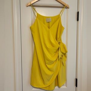 EUC - Yellow Wrap Mini Dress